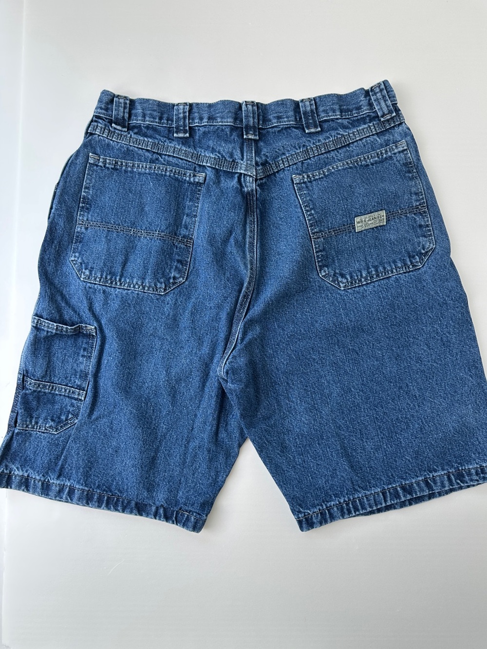 Wrangler WRG Jeans Co Mens Denim Carpenter Shorts Blue Wash Size 34 Utility